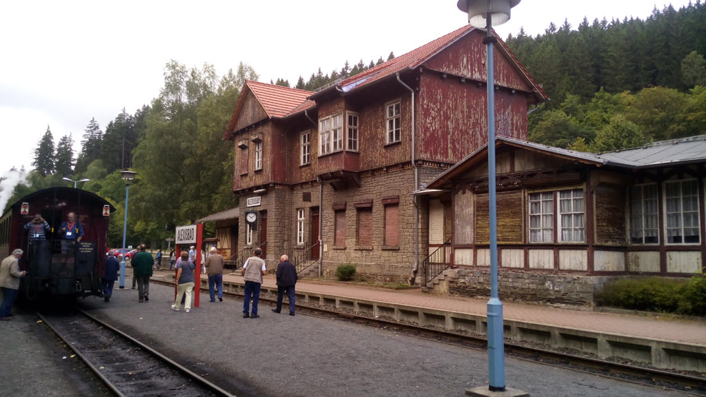 Tren especial estacionado en Alexisbad del término de Harzgerode