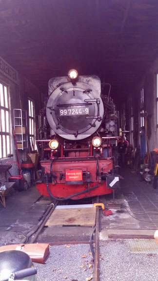 Locomotora tanque de las grandes no operativa