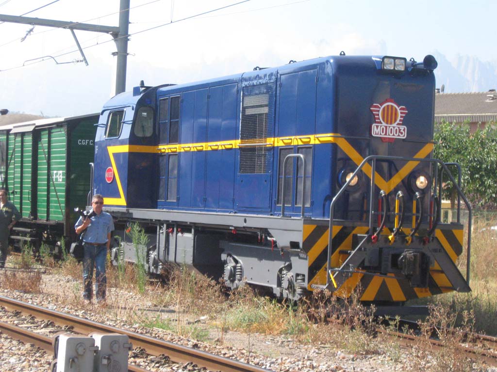 La locomotora 1003 fue pintada para la ocasión con los colores de origen. No se pudieron deshacer los añadidos como el enganche, escaleras frontales y los focos superiores