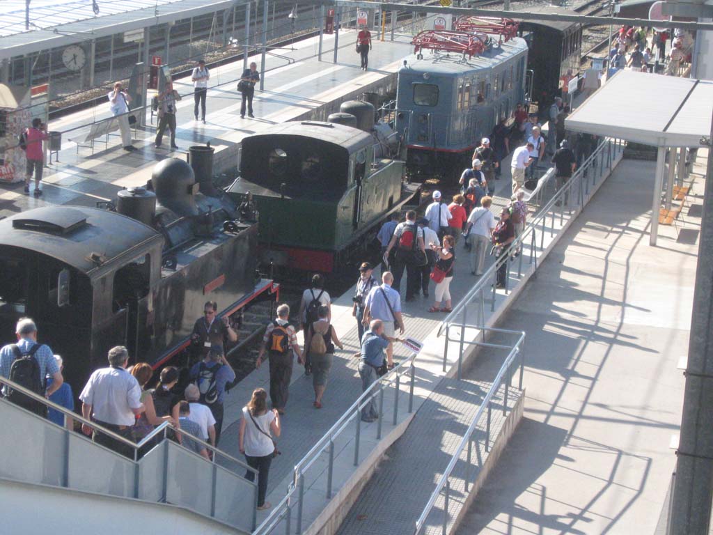 Exposición de locomotoras antiguas en Martorell
