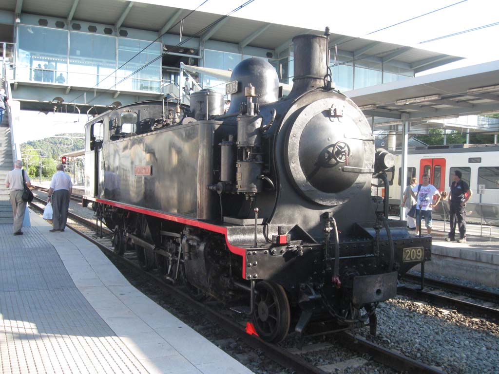 Locomotora nº 209 de Catalanes, llamada 'Monistrol' y que en teoría sería la que hubiera llevado el tren conmemorativo