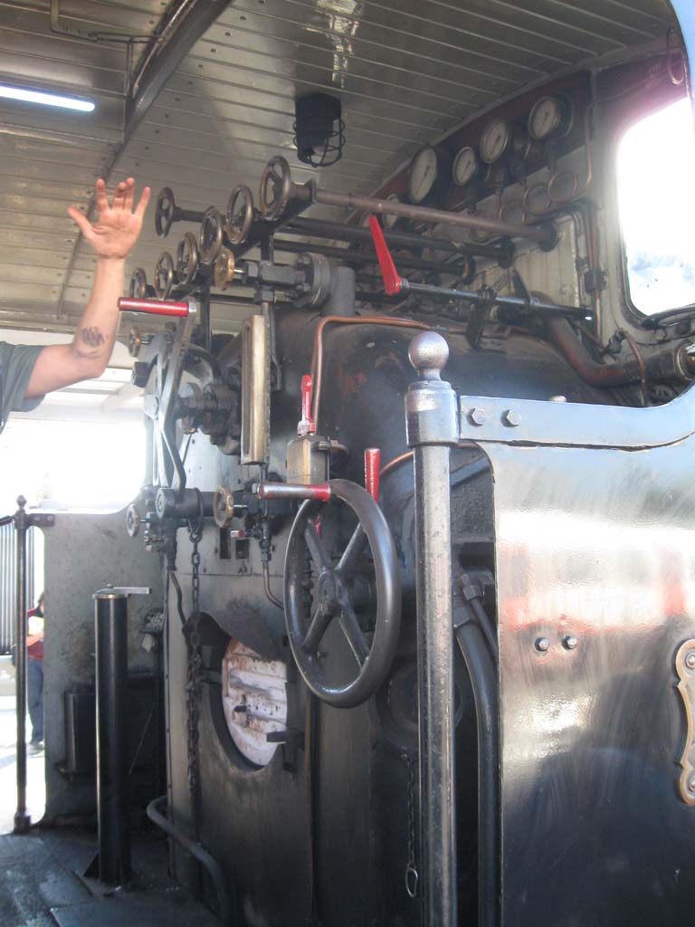 Interior de la cabina de la locmotora Monistrol