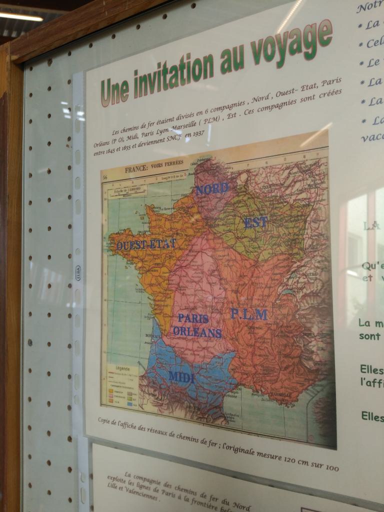 Plano de Francia con las antiguas compañías antes de la unificación