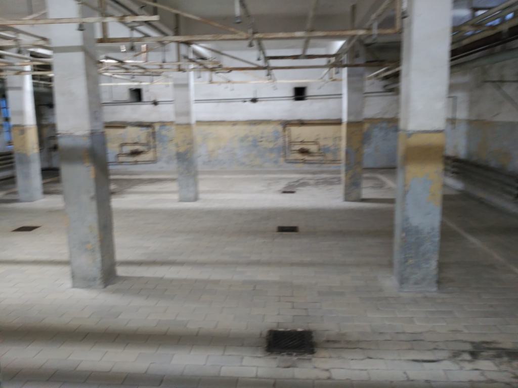 La habitación dedicada a las duchas era muy grande comparada con la de gas, sin ventanas