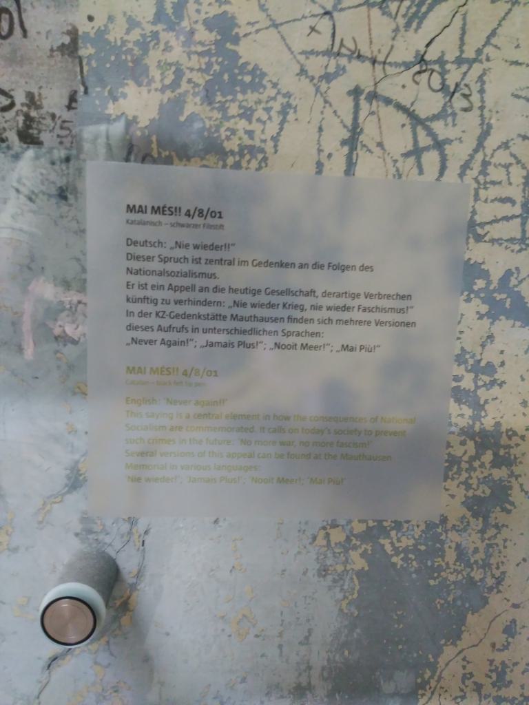 Placa explicativa del graffiti catalán