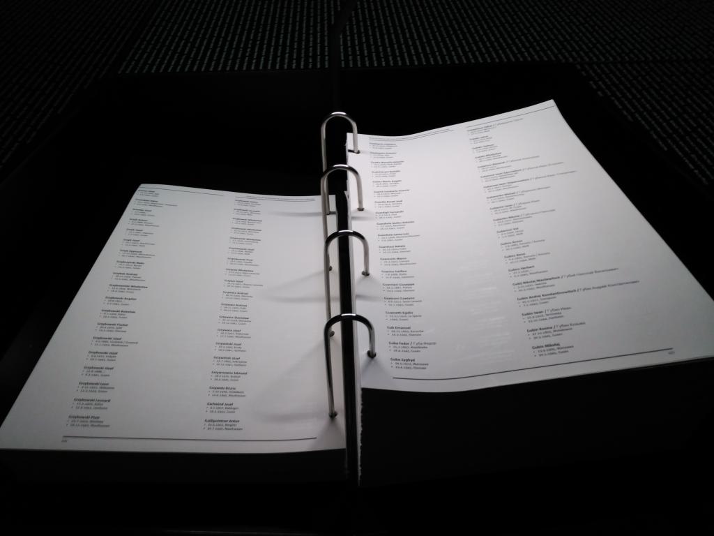 Libr de muertos (hay 3 en total, por órden alfabético de apellido