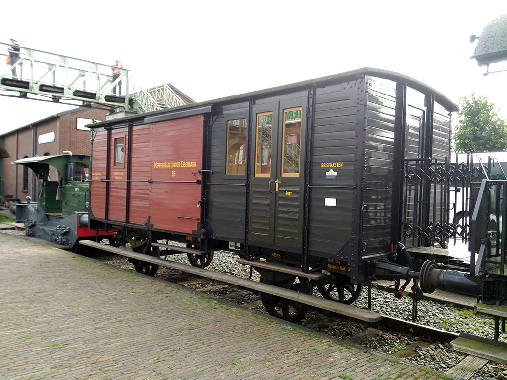 Vagón postal MHE PwPost 16, fabricado en 1905