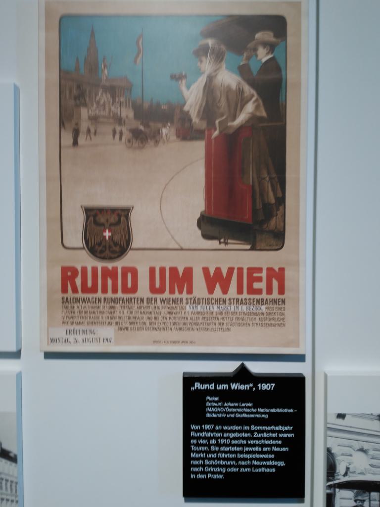 Primer cartel turístico del tranvía, de 1907